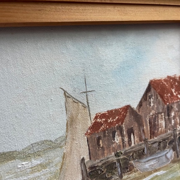 Painted Picture Wooden Frame Dorothy May List Summer 1961 - Picture 5 of 8